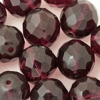 Korálek CZ Korálky broušené 14mm tmavě fialová (6ks)