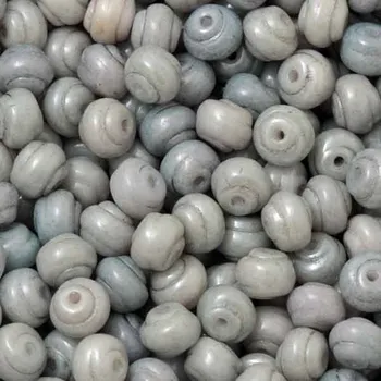 Korálek CZ Korálek mačkaný HNÍZDO 6mm světle modrá listr