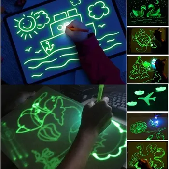 Magnetická kreslící tabulka Kreslící svítící tabulka A5 - černá