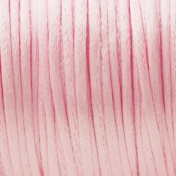 Materiál na výrobu šperku CZ Šňůrka saténová 2mm světle růžová