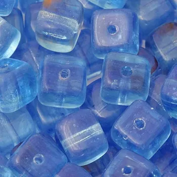 Korálek CZ Korálek mačkaný KOSTIČKA 5mm modrá