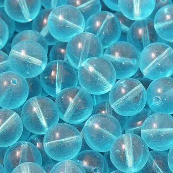 Korálek CZ Korálek mačkaný KULIČKA 10mm aquamarine