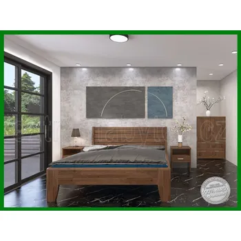 Postel Postel Katrina buk Šířka: 180x200, Moření: Antracit, tmavě šedá