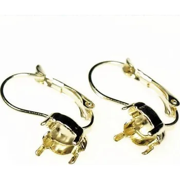 Náušnice Crystal-ZONE Náušnice Heart 4800+4831 8mm gold plating 24kt Krapny