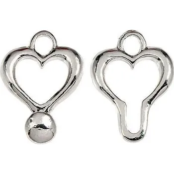 Materiál na výrobu šperku Crystal-ZONE Ozdobná záponka 28/12mm Platina 99,9