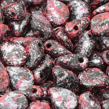 Korálek Preciosa Pip™ 5/7mm Mramor Červená