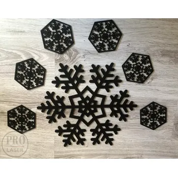 Stolní podložka Dřevěná podložka na stůl vločka