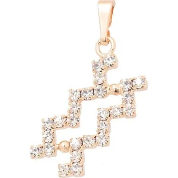 Přívěsek Crystal-ZONE Přívěsek znamení Vodnář 22/12mm rose gold