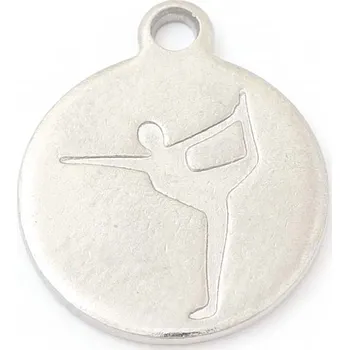 Přívěsek Crystal-ZONE Přívěsek Jóga 12mm chirurgická ocel