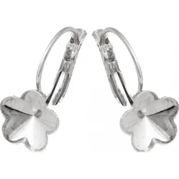 Náušnice Crystal-ZONE Náušnice Flower 10mm rhodium