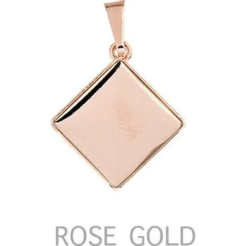 Přívěsek Crystal-ZONE Přívěsek Chessboard 12mm koso rose gold