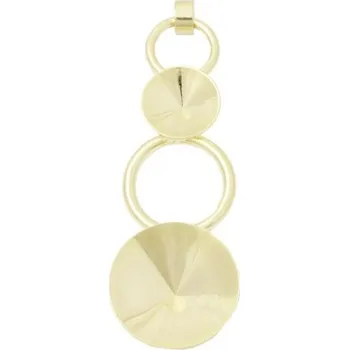 Přívěsek Crystal-ZONE Přívěsek RING rivoli 8+12mm gold plating 24kt