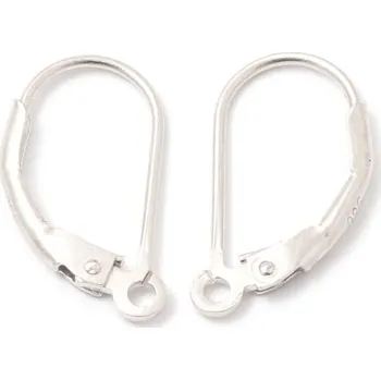 Rybářský háček Crystal-ZONE Náušnicový háček s očkem 17/8mm Ag 925/1000 0,5g rhodium