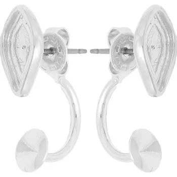 Náušnice Crystal-ZONE Náušnice DOUBLE Flame 10mm/rivoli 6mm rhodium