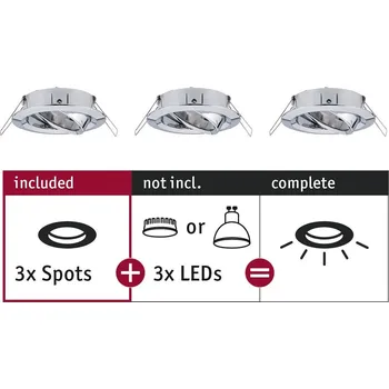 Svítidlo PAULMANN Vestavné svítidlo Choose spot výklopné max. 10W chrom 230V - PAULMANN P 92488