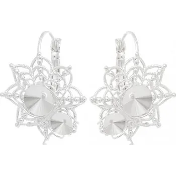 Náušnice Crystal-ZONE Náušnice Pavouk s pavučinou Rivoli 6/8 rhodium