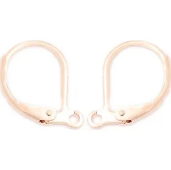 Materiál na výrobu šperku Crystal-ZONE Náušnicový háček zavírací 13mm chirurgická ocel rose gold
