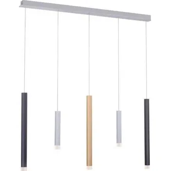 PAULNEUHAUS PURE-GEMIN LED závěsné svítidlo v barvě kartáčovaného hliníku s funkcí stmívání a nastavitelnou výškou SimplyDim 3000K - PAUL NEUHAUS PN 2527-95