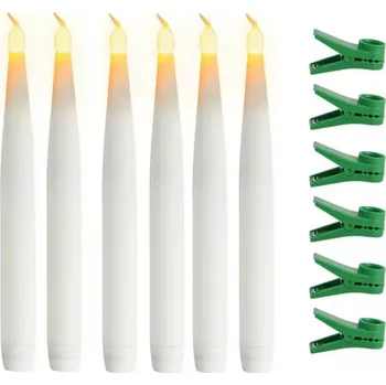 led svíčka DENR Sada LED svíček 6ks 6ks bílá