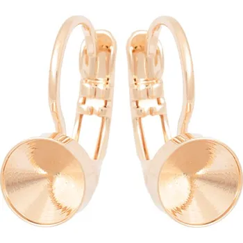 Náušnice Crystal-ZONE Náušnice Kids Chaton ss29 rose gold