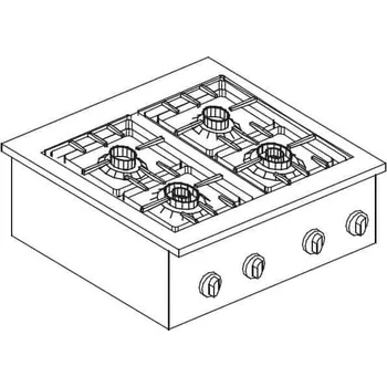 Varná deska Plynový vařič CS4 BU. 14 kW