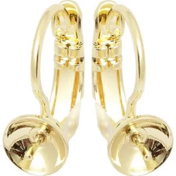 Náušnice Crystal-ZONE Náušnice KIDS crystalPEARLS 10mm gold plating 24kt