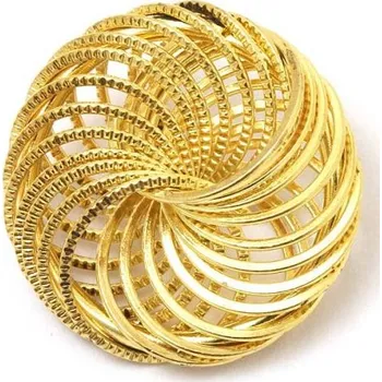 Materiál na výrobu šperku CZ Korálek kovový hnízdo 20mm zlato