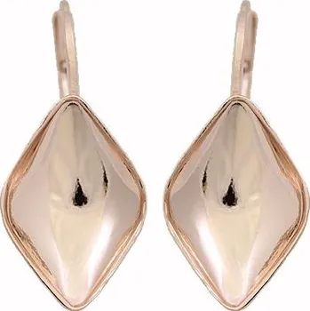Náušnice Crystal-ZONE Náušnice Lemon 14mm rose gold
