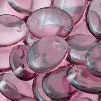 Korálek CZ Korálek mačkaný OVÁLEK 12/8mm fialová