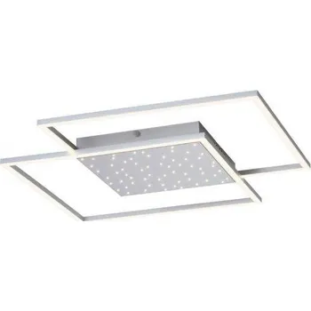 PAULNEUHAUS YUKI LED stropní svítidlo, barva ocel, dálkový ovladač, stmívatelné, CCT 2700-5000K - PAUL NEUHAUS PN 6024-55
