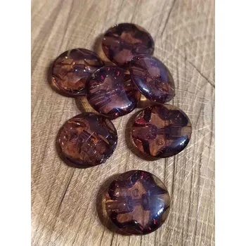 Knoflík Knoflík hnědý čirý velký