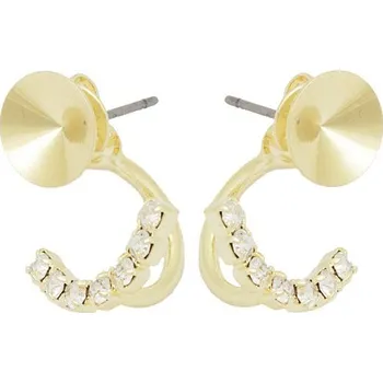 Náušnice Crystal-ZONE Náušnice DOUBLE rivoli 12mm/strass gold plating 24kt