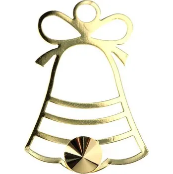 Korálek Crystal-ZONE Vánoční ozdoba ZVONEČEK Rivoli 8mm zlato