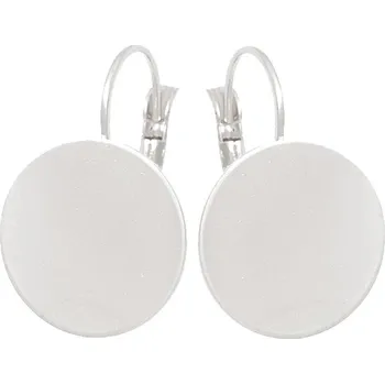 Náušnice Crystal-ZONE Náušnice ploška Kruh 17mm platina