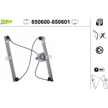 Stahovačka okna Zvedací zařízení oken VALEO 850600