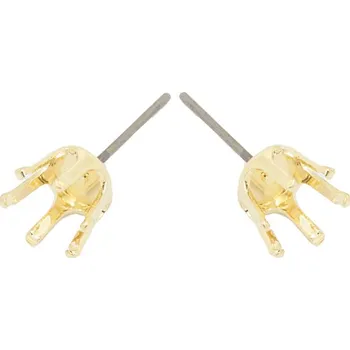 Náušnice Crystal-ZONE Náušnice trn Chaton Diamond ss34 gold plating 24kt