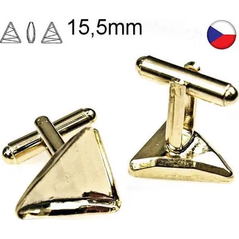 Knoflík Crystal-ZONE Manžetový knoflík Delta 4717 15,5mm gold plating 24kt