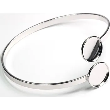 Náramek Crystal-ZONE Náramek na paži crystalROCKS 15mm rhodium