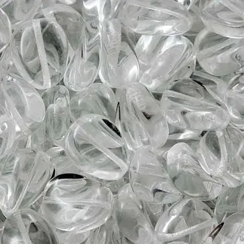 Korálek CZ Korálek mačkaný OVÁL kroucený 12/10mm crystal