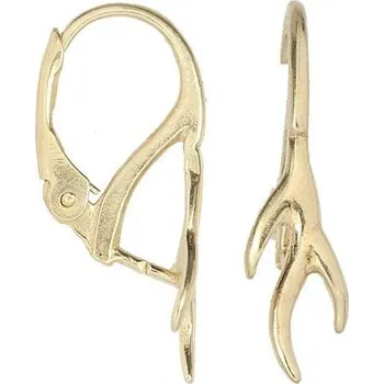 Rybářský háček CZ Náušnicový háček plamen 23x10mm GOLD PLATING 24kt