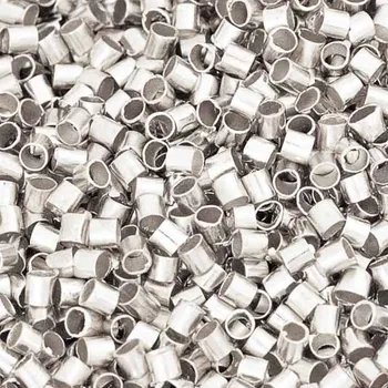 Materiál na výrobu šperku CZ Zamačkavací rokajl 2/2mm AG 925/1000 0,033g