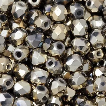 Korálek CZ Korálky broušené 4mm černá GSHA (50ks)