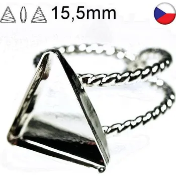 Spona na kravatu Crystal-ZONE Šátková spona na Delta 4717 15,5mm rhodium