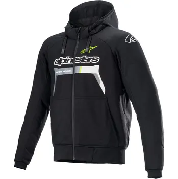 Moto bunda ALPINESTARS bunda CHROME IGNITION HOODIE černá/žlutá fluo/šedá/bílá 2025 - XL