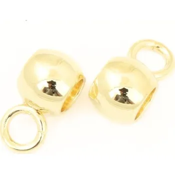 Materiál na výrobu šperku Crystal-ZONE Kulička s otevřeným očkem 4mm chirurgická ocel gold plating 24kt