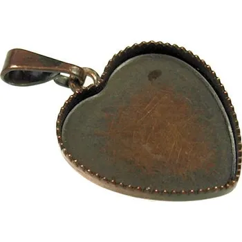 Přívěsek Crystal-ZONE Přívěsek Srdce 16mm stará měď