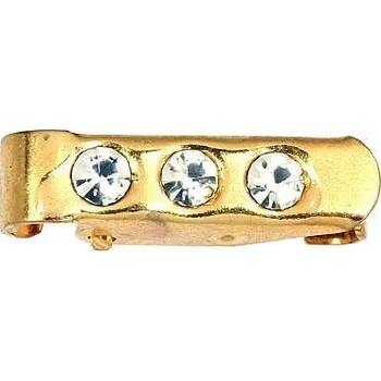 Materiál na výrobu šperku CZ Ozdobný zámeček zlato