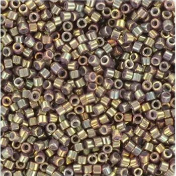 Prsten Miyuki Delica 11/0 metallic iris dusty mauve gold (DB-1011)