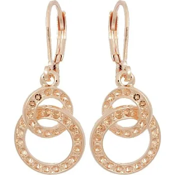 Náušnice Crystal-ZONE Náušnice RINGS Chaton rose gold