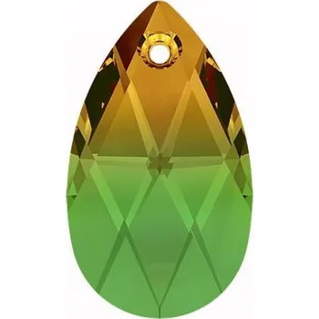 Drahý kámen Swarovski Swarovski® Crystals Pear Shaped 22mm Fern Green/Topaz Bland